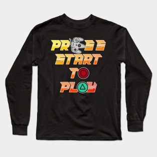 Press Start to Play Long Sleeve T-Shirt